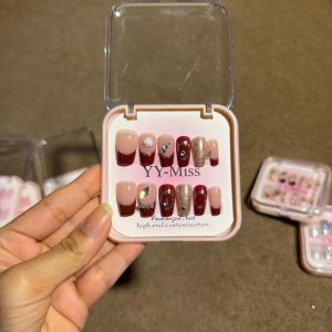 RED FRENCH NAIL SET