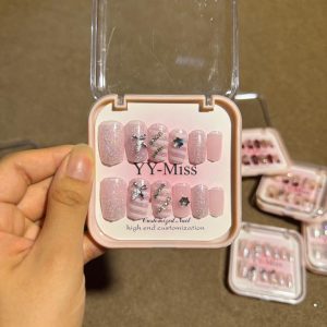 PINK SHIMMERY NAIL SET