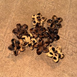 Printed Flower Claw Clip