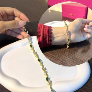 Tulip Bracelet (Pink & Green)